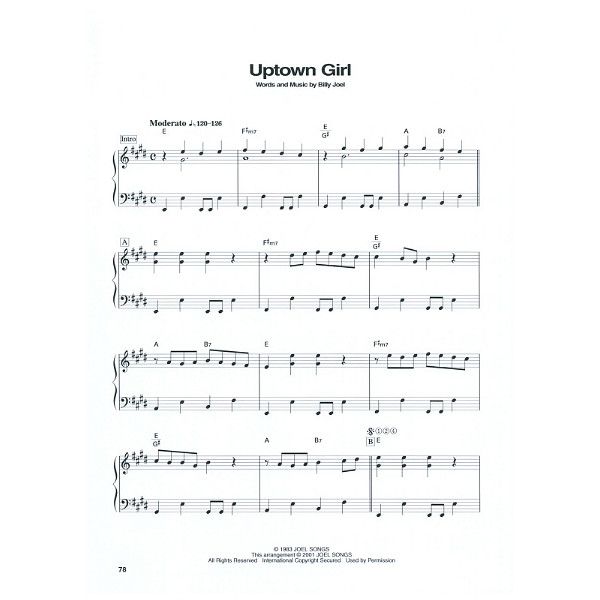 Hal Leonard Billy Joel Best Of Piano Solos