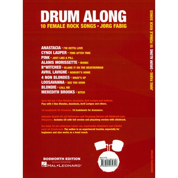 Bosworth Drum Along 10 Female Rock Song
