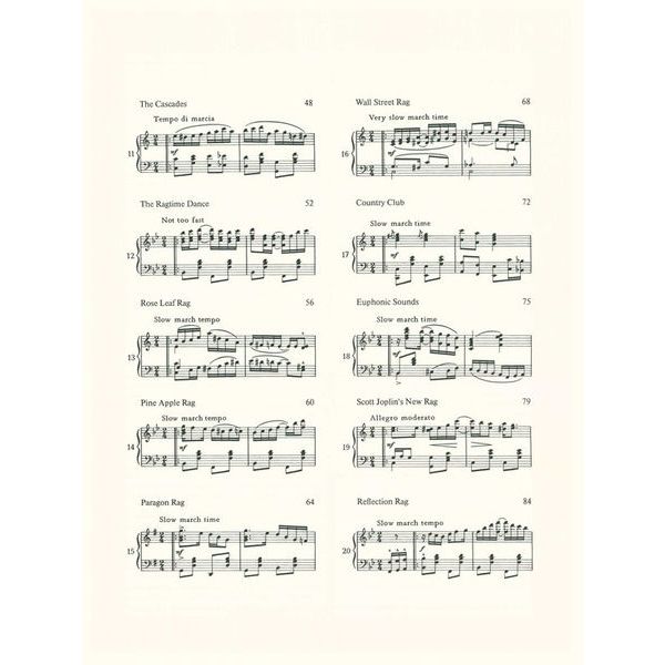 Schott Joplin 20 Ragtimes