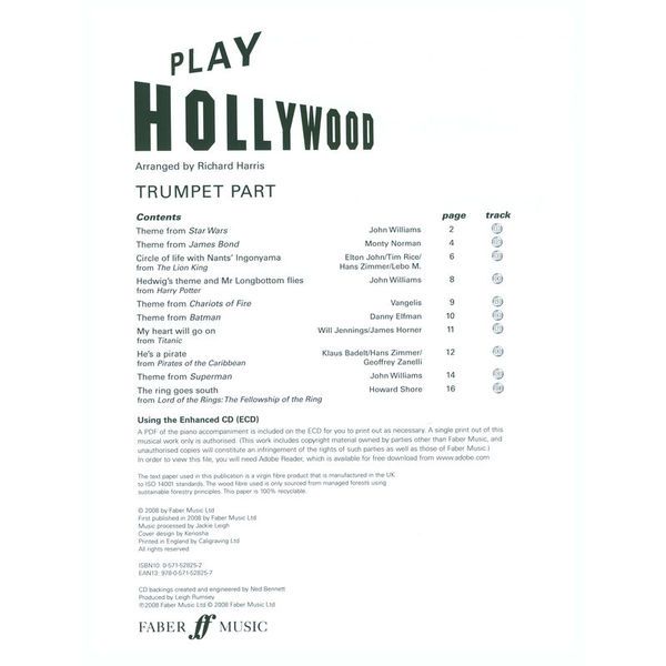 Faber Music Play Hollywood