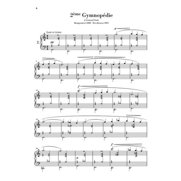 Henle Verlag Satie Gymnopedies