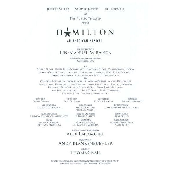 Faber Music Hamilton Vocal