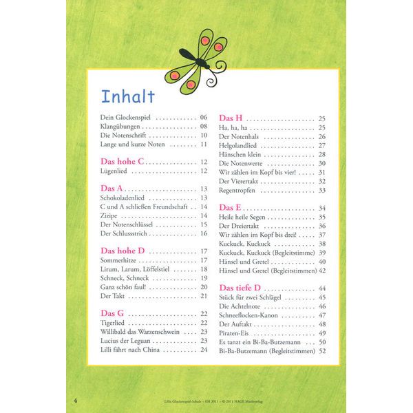 Hage Musikverlag Lillis Glockenspiel-Schule