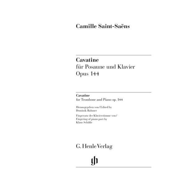 Henle Verlag Saint-Sans Cavatine Trombone