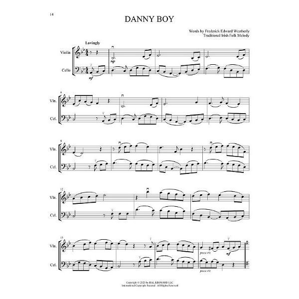 Hal Leonard Folk Songs Violin And Cello