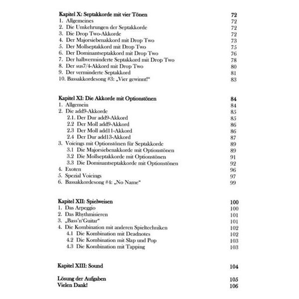 Basshaus Verlag Akkorde auf dem E-Bass