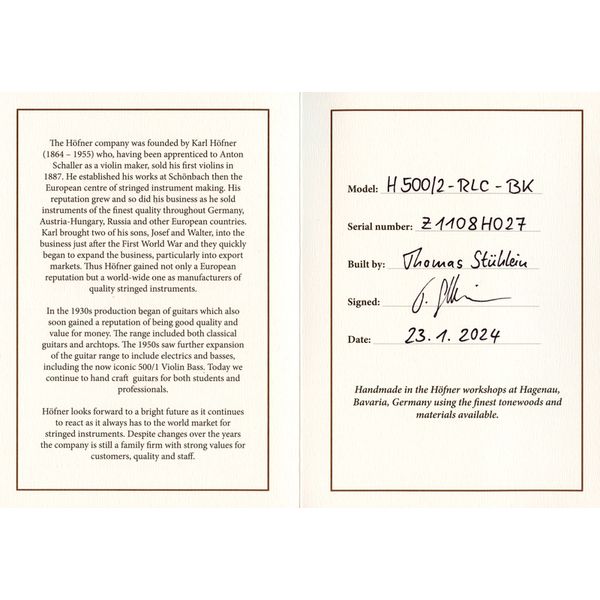 Höfner Club Bass Vintage Relic Black