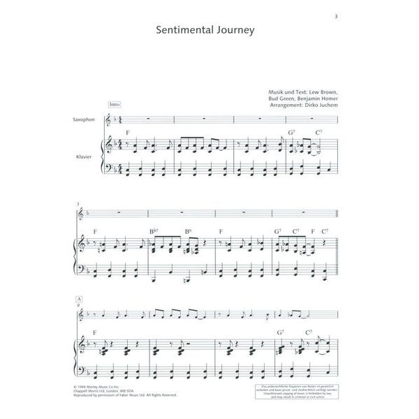 Schott Swing Standards T-Sax