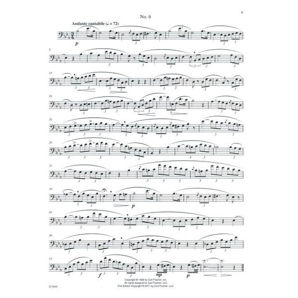 Carl Fischer Melodious Etudes for Trombone