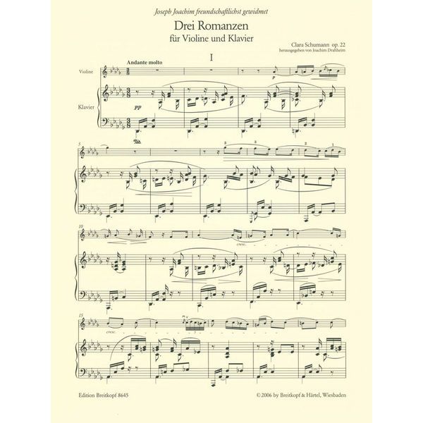 Breitkopf & Hrtel Cl. Schumann Romanzen Violin