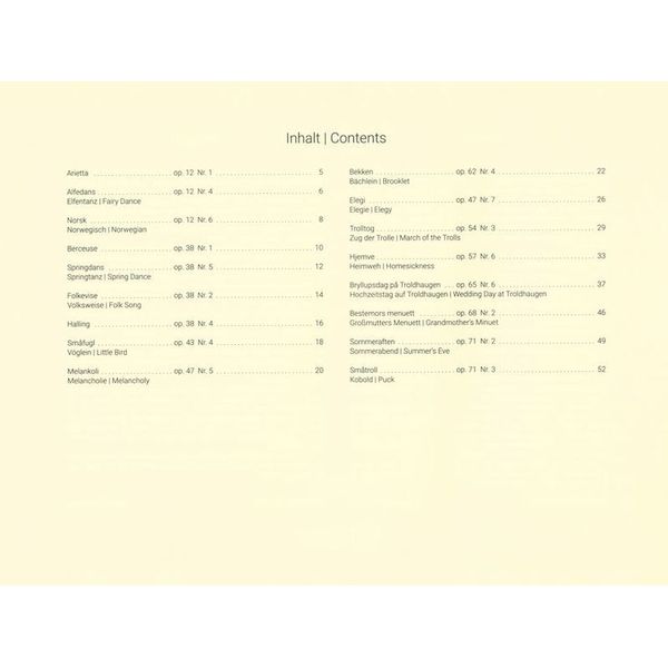 Breitkopf & Hrtel Grieg Lyrische Stücke Orgel