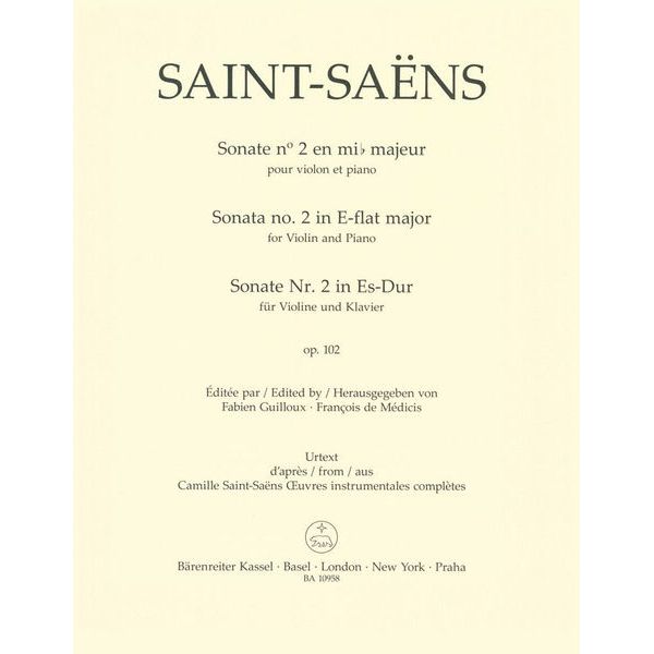 Brenreiter Saint-Sans Sonate Nr. 2