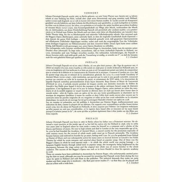 Schott Pepusch 6 Sonaten