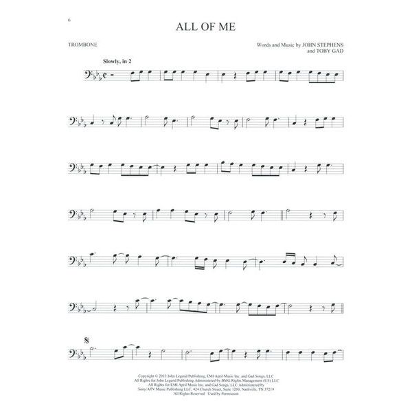 Hal Leonard 101 Hit Songs For Trombone