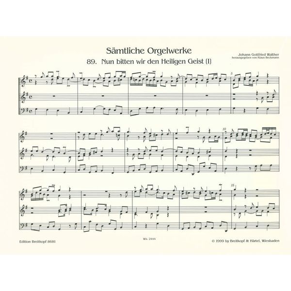 Breitkopf & Hrtel Walther Smtliche Orgelwerke 4