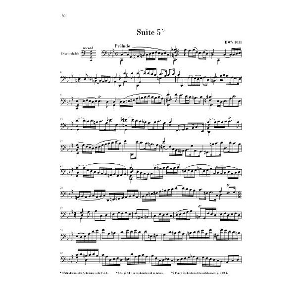 Henle Verlag Bach Sechs Suiten BWV1007-1012