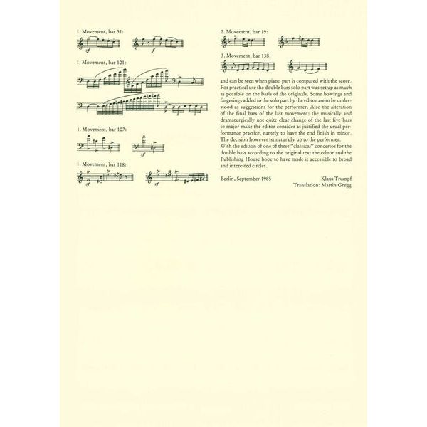 Breitkopf & Hrtel Bottesini Kontrabasskonzert