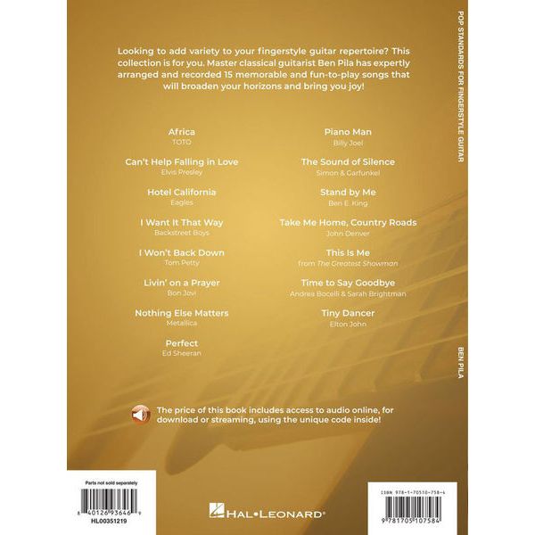 Hal Leonard Pop Standards Fingerstyle