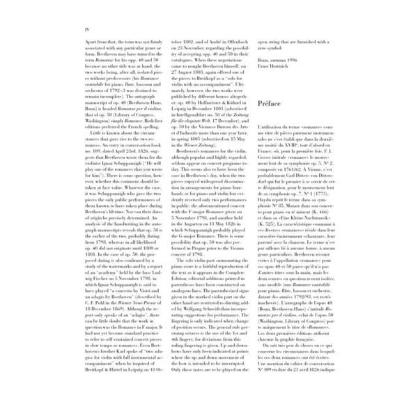 Henle Verlag Beethoven Violinromanzen