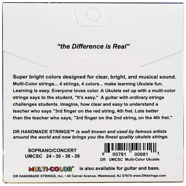 DR Strings Multi-Color UMCSC Ukulele