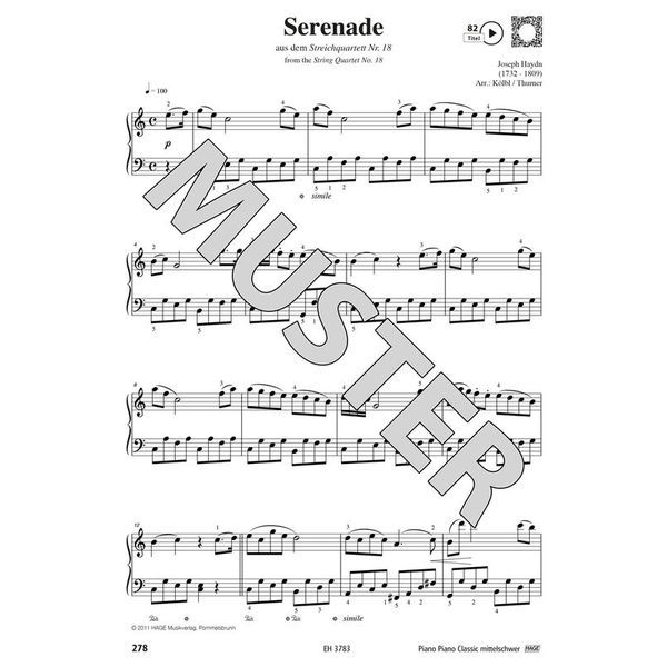 Hage Musikverlag Piano Classic Intermediate