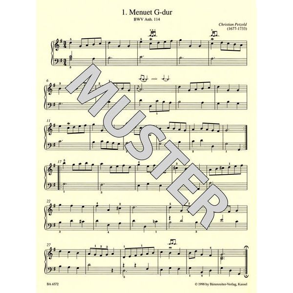 Brenreiter Bach Leichte Klavierstücke