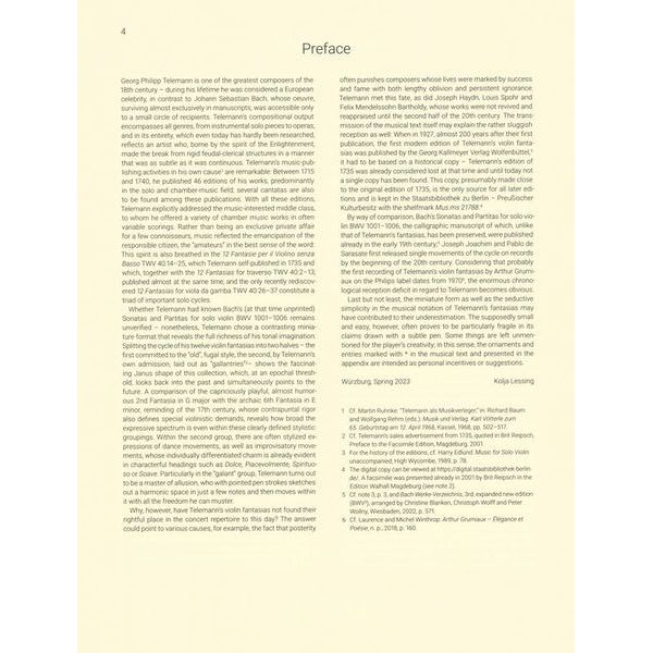 Breitkopf & Hrtel Telemann Zwölf Fantasien