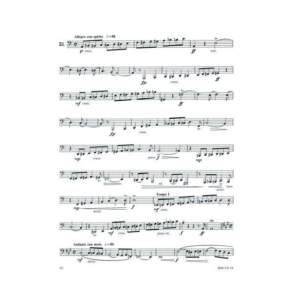 Editions Bim 34 Characteristic Etudes Low