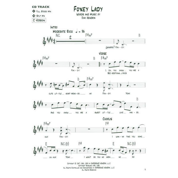 Hal Leonard Blues Play-Along Jimi Hendrix