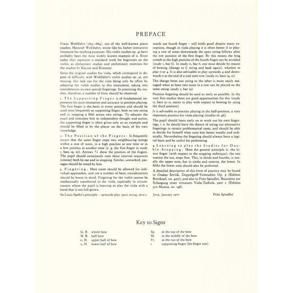 Edition Peters Wohlfahrt 60 Etüden Viola