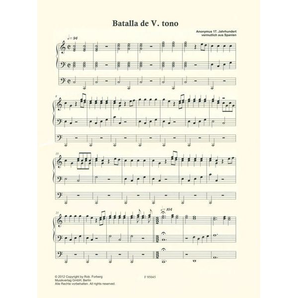 Robert Forberg Musikverlag Entrée und Sortie