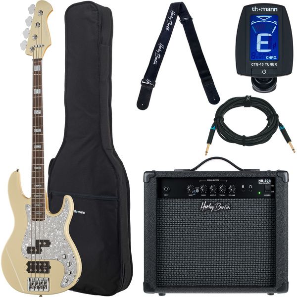 Harley Benton Enhanced MP-4EB Creme Bundle