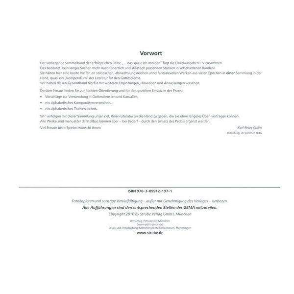 Strube Verlag Das Spiele Ich Morgen Sammel 1