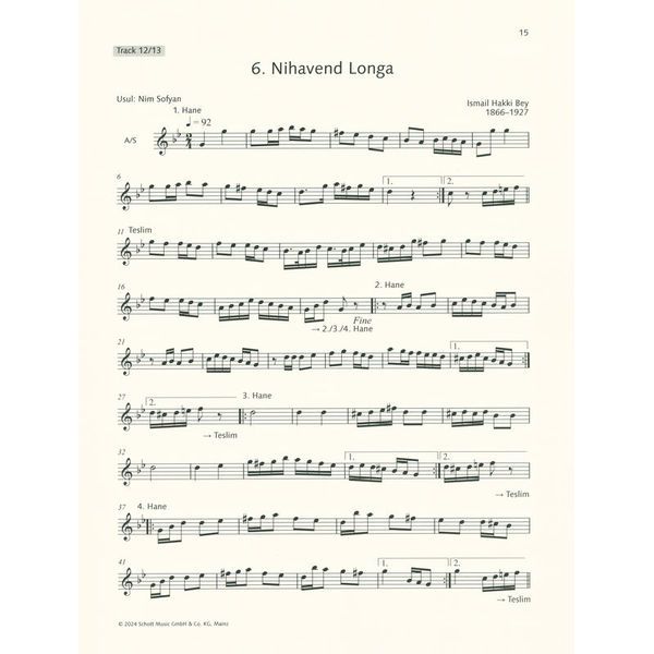 Schott Turkish Folk Tunes