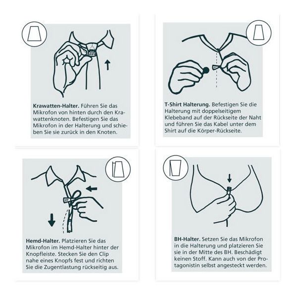 Hide-a-mic DPA 4060 Lav.-Clip Set beige