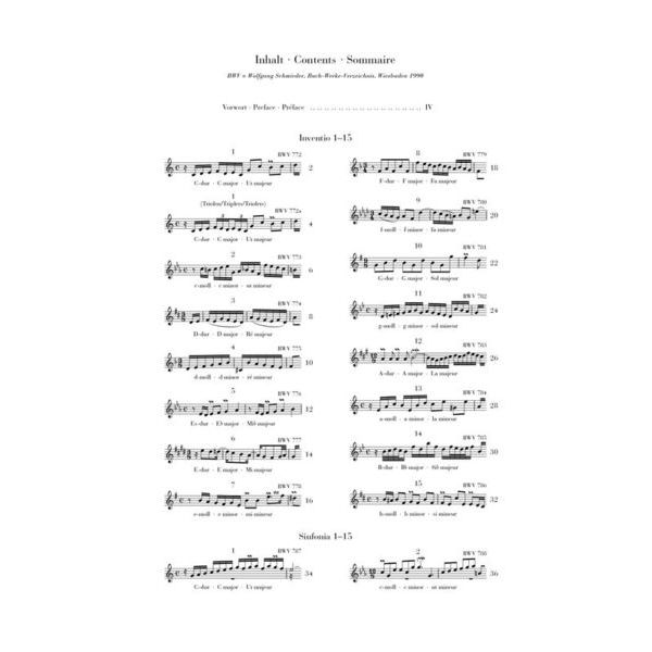Henle Verlag Bach Inventionen und Sinfonien