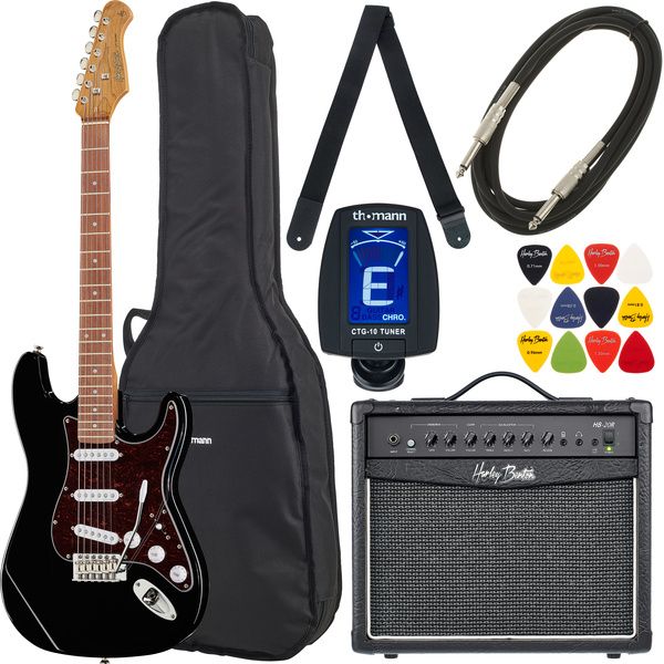 Harley Benton ST-62 BK Vintage Bundle 2