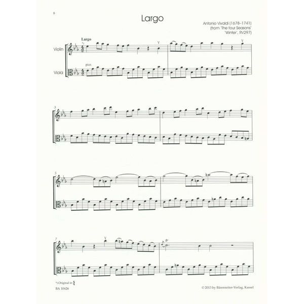 Brenreiter Classic Hits Violin Viola