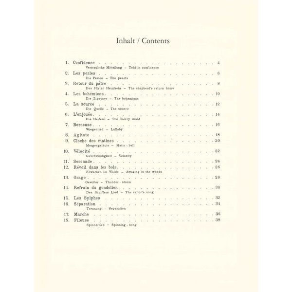 Edition Peters Burgmüller 18 Etüden op. 109