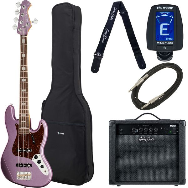 Harley Benton MV-5JB Burgundy Mist Set