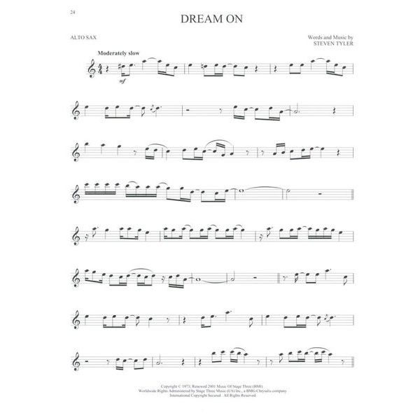 Hal Leonard Greatest Songs Of Rock A-Sax