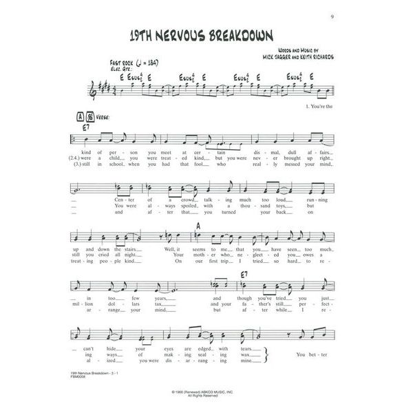 Alfred Music Publishing Rolling Stones Fake Book