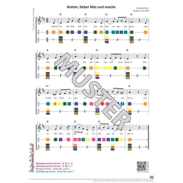 LeuWa-Verlag  Liederbuch zur Rhythmusklasse