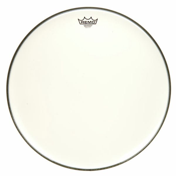 Remo 20" Ambassador White Smooth