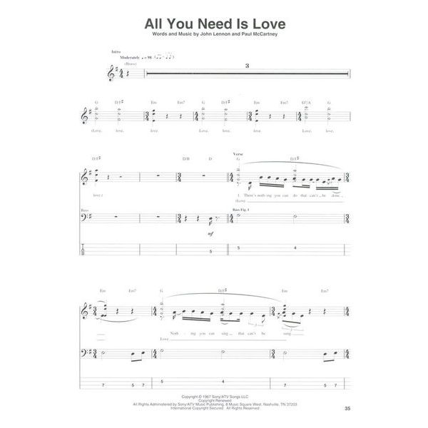 Hal Leonard The Beatles 1967-1970 Bass