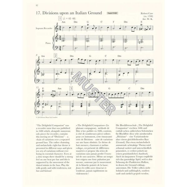 Schott Baroque Recorder Anthology 2