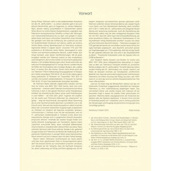 Breitkopf & Hrtel Telemann Zwölf Fantasien