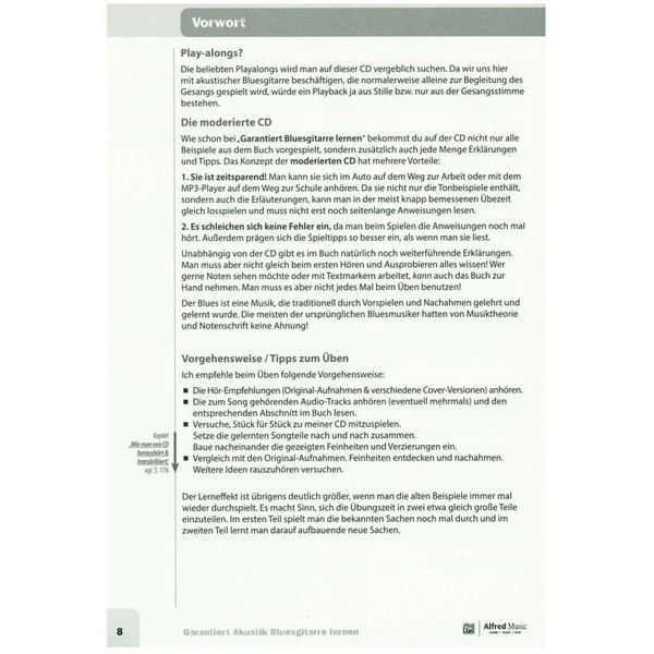 Alfred Music Publishing Garantiert Akustik-Bluesgit.