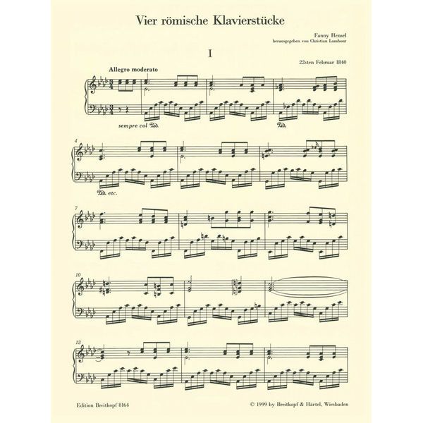 Breitkopf & Hrtel Hensel Römische Klavierstücke