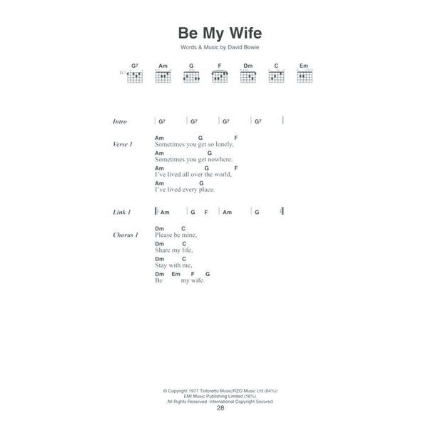 Wise Publications Little Black David Bowie